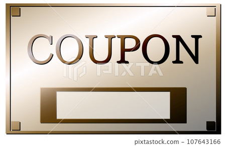 Stylish coupon illustration [with amount column] 107643166