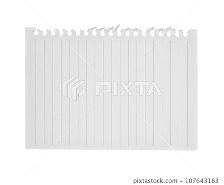 striped notebook paper isolated on white background 107643183