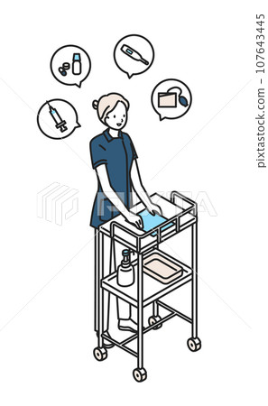 病房周圍的護士 病房周圍的護士 107643445