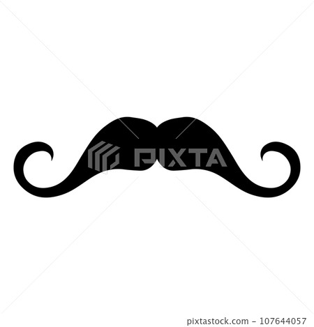 Moustache Vector icon logo element 107644057