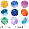 Colorful sealing stamp set vector material 107644113