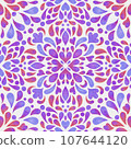Gorgeous oriental style seamless pattern purple 107644120