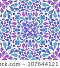 Gorgeous oriental style seamless pattern blue 107644121