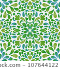 Gorgeous oriental style seamless pattern green 107644122