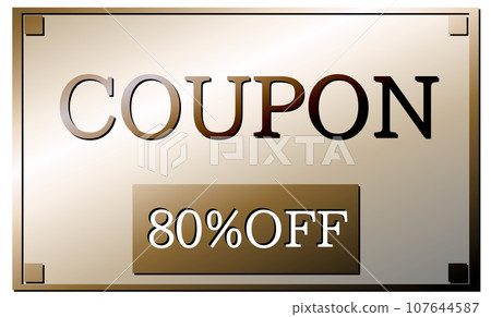 Stylish coupon illustration [80% OFF] 107644587