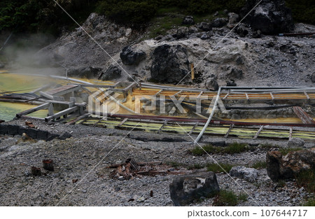 Akita Prefecture Tamagawa Onsen Yunohana gathering scene Akita Prefecture Tamagawa Onsen Yunohana gathering scene 107644717