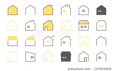 簡單的房子圖標集 107644808