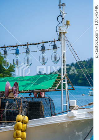 夏季的九十九灣及其魷魚產業和風景優美的海灣 | 能登半島形象 | 能登形象 | 石川縣能登町 107645496