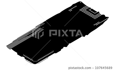 Isometric rectangular design clipart in tech style isolated on white. Short tech plate with copy space. Vector clipart. Isometric rectangular design clipart in tech style isolated on white. Short tech plate with copy space. Vector clipart. 107645689