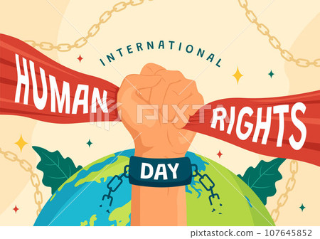 International Human Rights Day Vector Illustration on 10 December with Hand Breaks the Chain for Diverse Races People United for Freedom and Peace International Human Rights Day Vector Illustration on 10 December with Hand Breaks the Chain for Diverse Races People United for Freedom and Peace 107645852