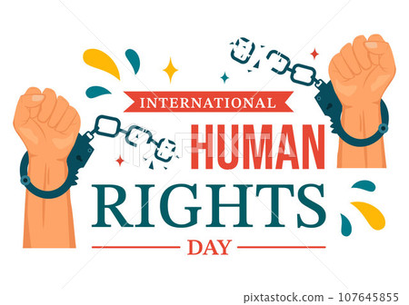 International Human Rights Day Vector Illustration on 10 December with Hand Breaks the Chain for Diverse Races People United for Freedom and Peace International Human Rights Day Vector Illustration on 10 December with Hand Breaks the Chain for Diverse Races People United for Freedom and Peace 107645855