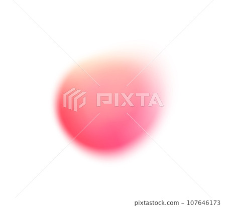 Color gradient round shape vector abstract background. Bright watercolor effect mesh with transparent part along the border, organic form 107646173