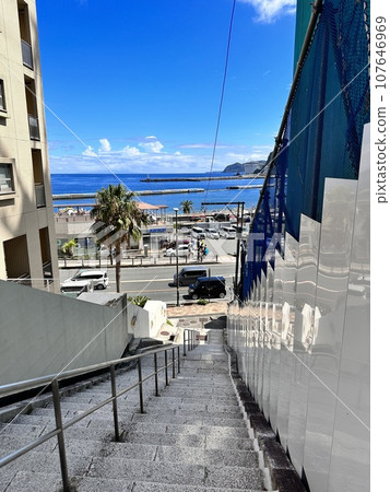 Stairs with sea view 107646969