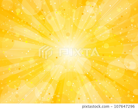 背景素材星光閃閃注意背景閃光閃耀黃色金色爆炸禮物勝利 107647296