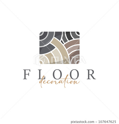 Floor Design Logo, Home Decoration Ceramic Tile Vector Illustration Floor Design Logo, Home Decoration Ceramic Tile Vector Illustration 107647625