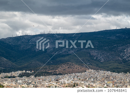 Aerial cityscape view of Athens capital of Greece Aerial cityscape view of Athens capital of Greece 107648841