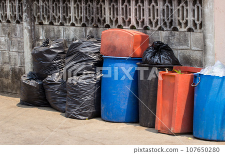 garbage on the street garbage on the street 107650280