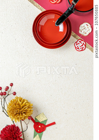 New Year's card material 107650885
