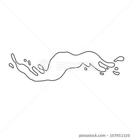 Water and juice splash liquide. One line stroke outline vector Illustration A water splash, momentary disruption in calmness of pond Fresh juice splashed, playful exhibit of refreshing beverage Water and juice splash liquide. One line stroke outline vector Illustration A water splash, momentary disruption in calmness of pond Fresh juice splashed, playful exhibit of refreshing beverage 107651320