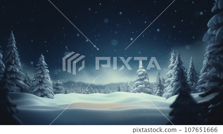 Snowy landscape generative ai 107651666