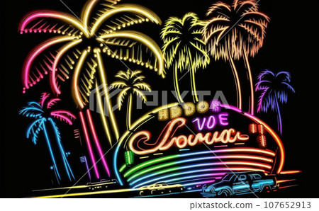 neon light digital art neon light digital art 107652913