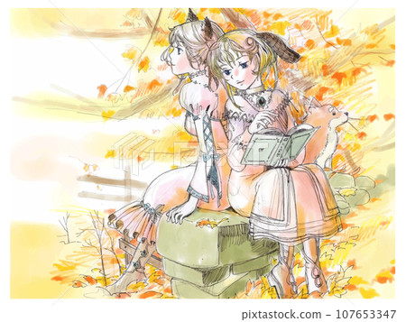 落葉和小狗 107653347