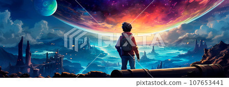 A mysterious watercolor detective on a cosmic quest to solve celestial mysteries hidden among the stars. 107653441