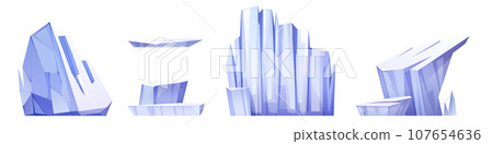 Big iceberg rocks and pieces. Big iceberg rocks and pieces. 107654636