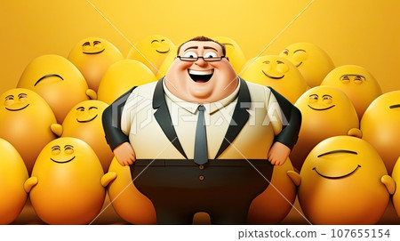 Equal opportunity advocate cartoon illustration - Generative AI. 107655154