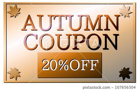 Stylish coupon illustration [Autumn sale coupon] [20% OFF] 107656304