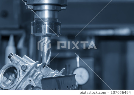 The milling process on NC milling machine with motorcycle cylinder head parts. The milling process on NC milling machine with motorcycle cylinder head parts. 107656494