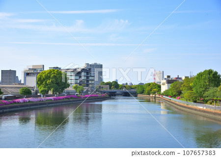 [Aichi Prefecture] Nagoya cityscape Scenery from Horikawa Oseko Bridge in Atsuta Ward 107657383