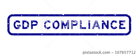 Grunge blue GDP (Good distribution practice) compliance word square rubber seal stamp on white background 107657712