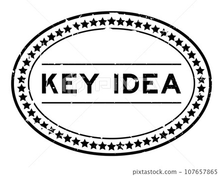 Grunge black key idea word oval rubber seal stamp on white background Grunge black key idea word oval rubber seal stamp on white background 107657865