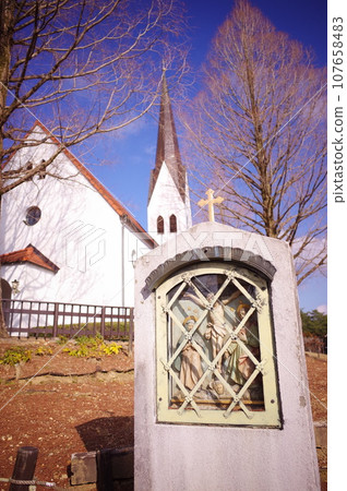 Scenery with a church 107658483