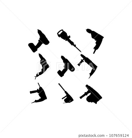 drill construction illustration creative design 107659124