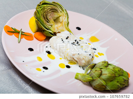 Hake in Provence. 107659782