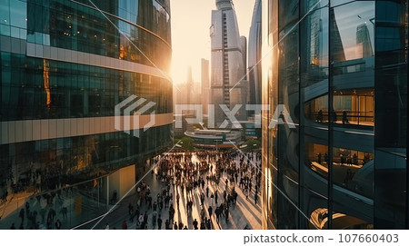 people walking down the street in shanghai, china - city stock videos and b roll footage on filmmatery com 107660403