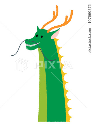 Vector illustration material: Illustration of a cute blue dragon Vector illustration material: Illustration of a cute blue dragon 107660873