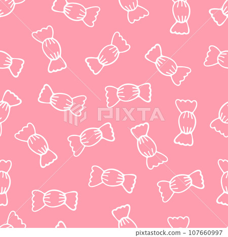 Sweet Candy Background Valentines Day Design. 107660997