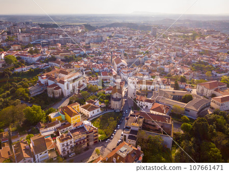 Aerial view of Santarem, Portugal 107661471