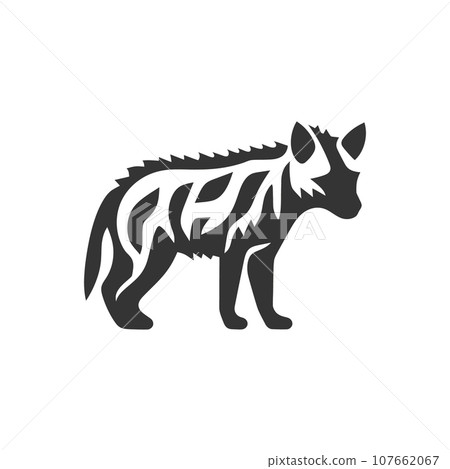Striped hyena icon Striped hyena icon 107662067