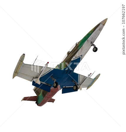 Training military multi colored jet aircraft Training military multi colored jet aircraft 107662197