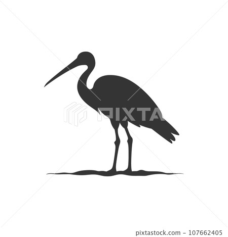 Stork bird icon 107662405