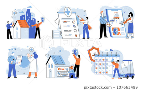 Insurance for car, property, travel, accident, life, medical. Care about family life includes planning for long-term financial stability Medical, life, and vehicle insurance are often offered 107663489