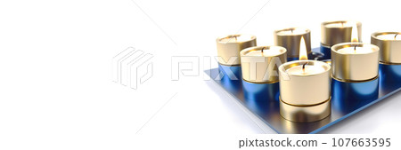 Hanukkah is a Jewish holiday, family religious traditional symbol of Judaism. 107663595