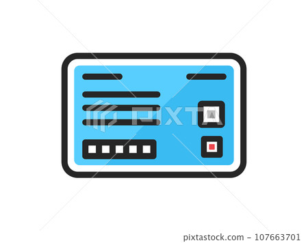 Illustration of insurance card icon Illustration of insurance card icon 107663701