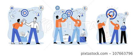 Successful project launch. Vector illustration. A project launch, birth of fresh endeavor A successful business, beacon of hard work and tenacity Project launch startup, genesis of promising venture 107663796