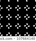 Seamless pattern with paint blots. Black and white abstract drawing. Vector 107664140