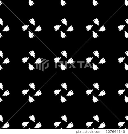 Seamless pattern with paint blots. Black and white abstract drawing. Vector Seamless pattern with paint blots. Black and white abstract drawing. Vector 107664140